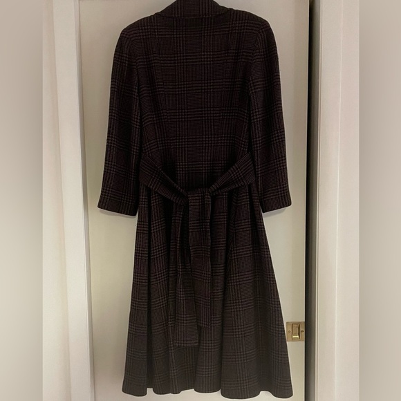 Salvatore Ferragamo Houndstooth Long Wool Italian Coat size XS - Picture 9 of 11